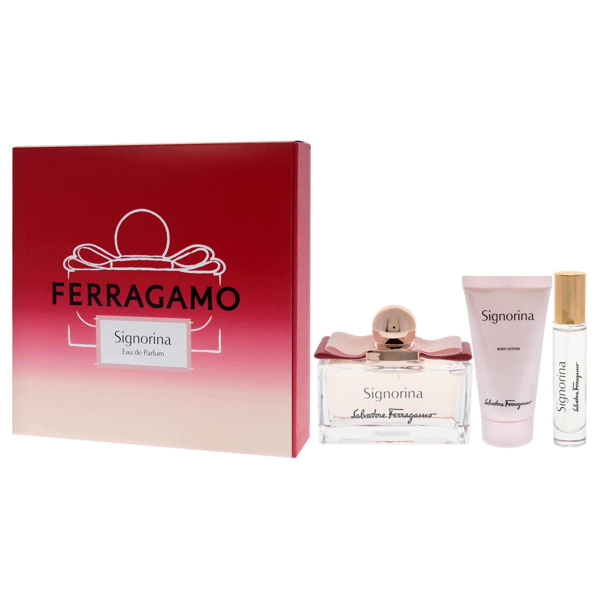Signorina by Salvatore Ferragamo for Women - 3 Pc Gift Set 3.4oz EDP Spray, 1.7oz Body Lotion, 0.34oz EDP Spray, See Description, alternate image number 3