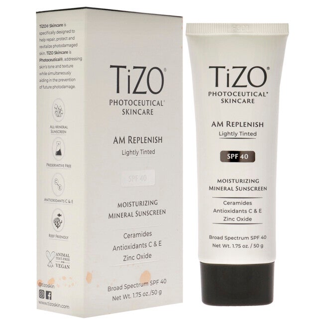 Photoceutical AM Replenish SPF 40 - Lightly Tinted by Tizo for Unisex - 1.75 oz Sunscreen, , alternate image number null