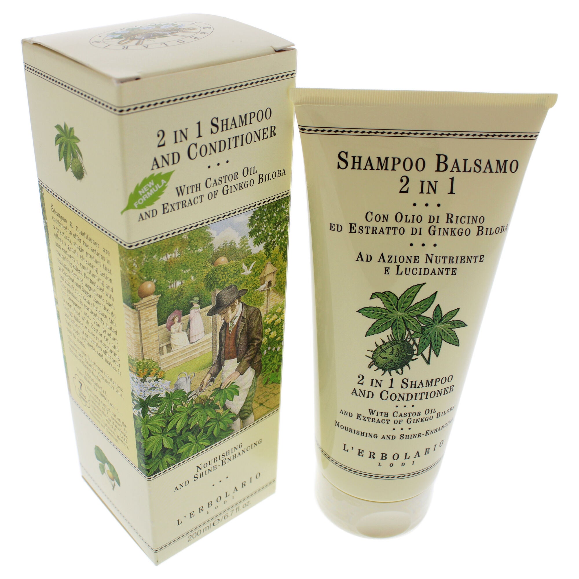 2-In-1 Shampoo and Conditioner by LErbolario for Unisex - 6.7 oz Shampoo, See Description, alternate image number 2