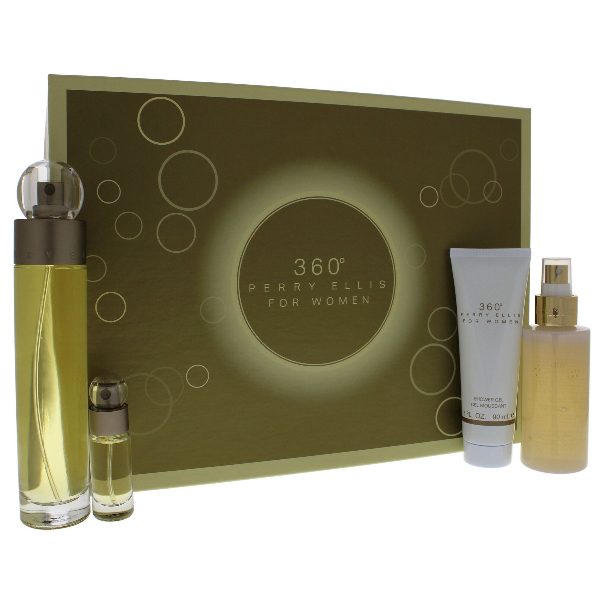360 by Perry Ellis for Women - 4 Pc Gift Set 3.4oz EDT Spray, 4oz Body Mist Spray, 3oz Shower Gel, 0.25oz EDT Spray, See Description, alternate image number 2