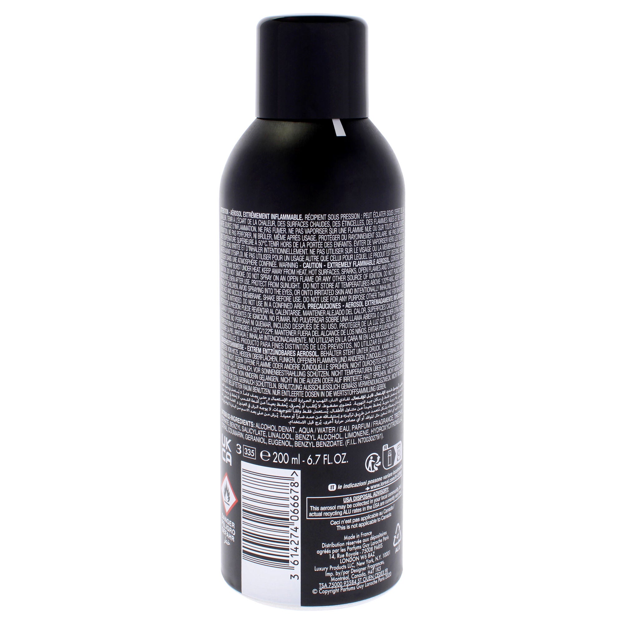 Drakkar Noir by Guy Laroche for Men - 6 oz Body Spray, See Description, alternate image number 2