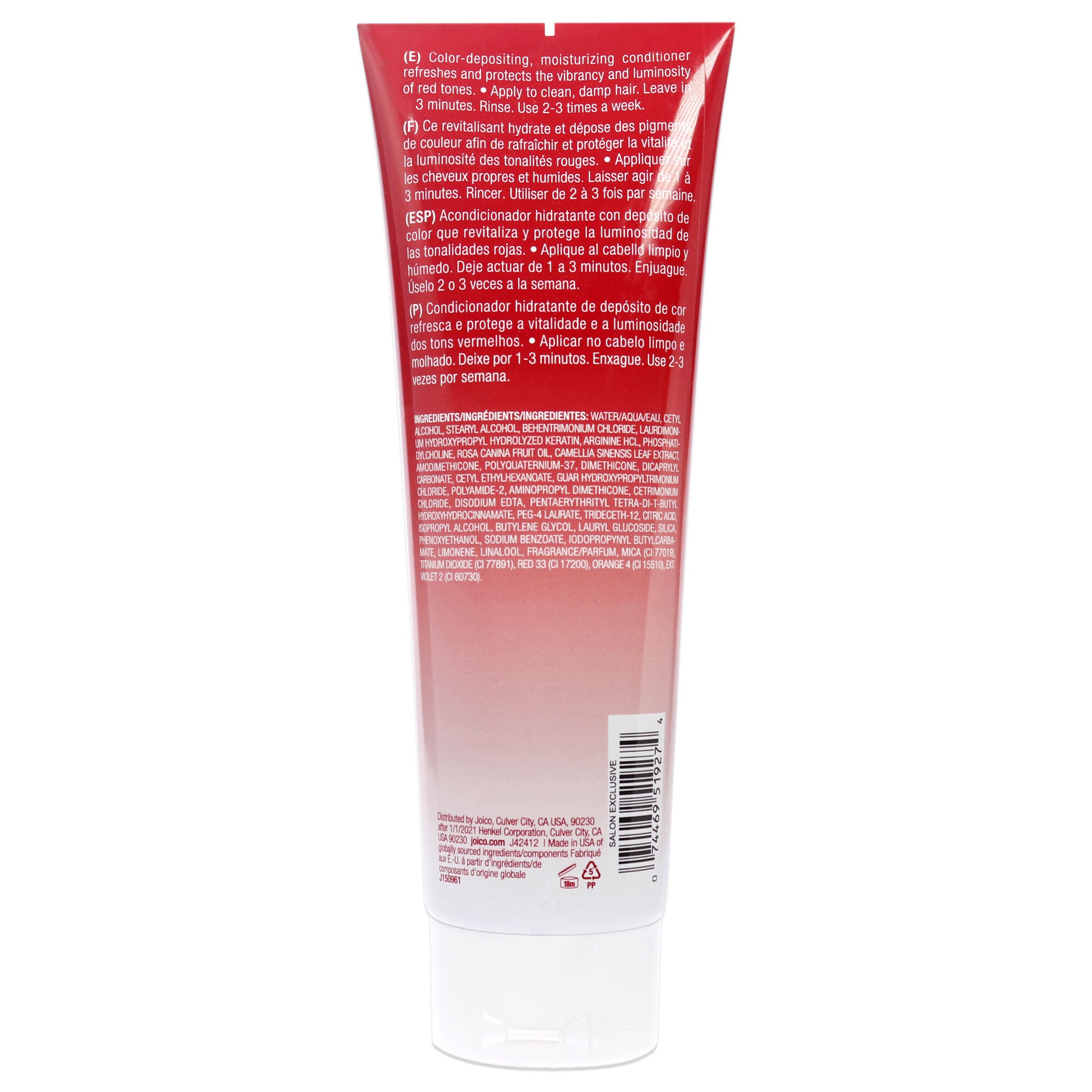 Color Infuse Red Conditioner by Joico for Unisex - 8.5 oz Conditioner, , alternate image number 3