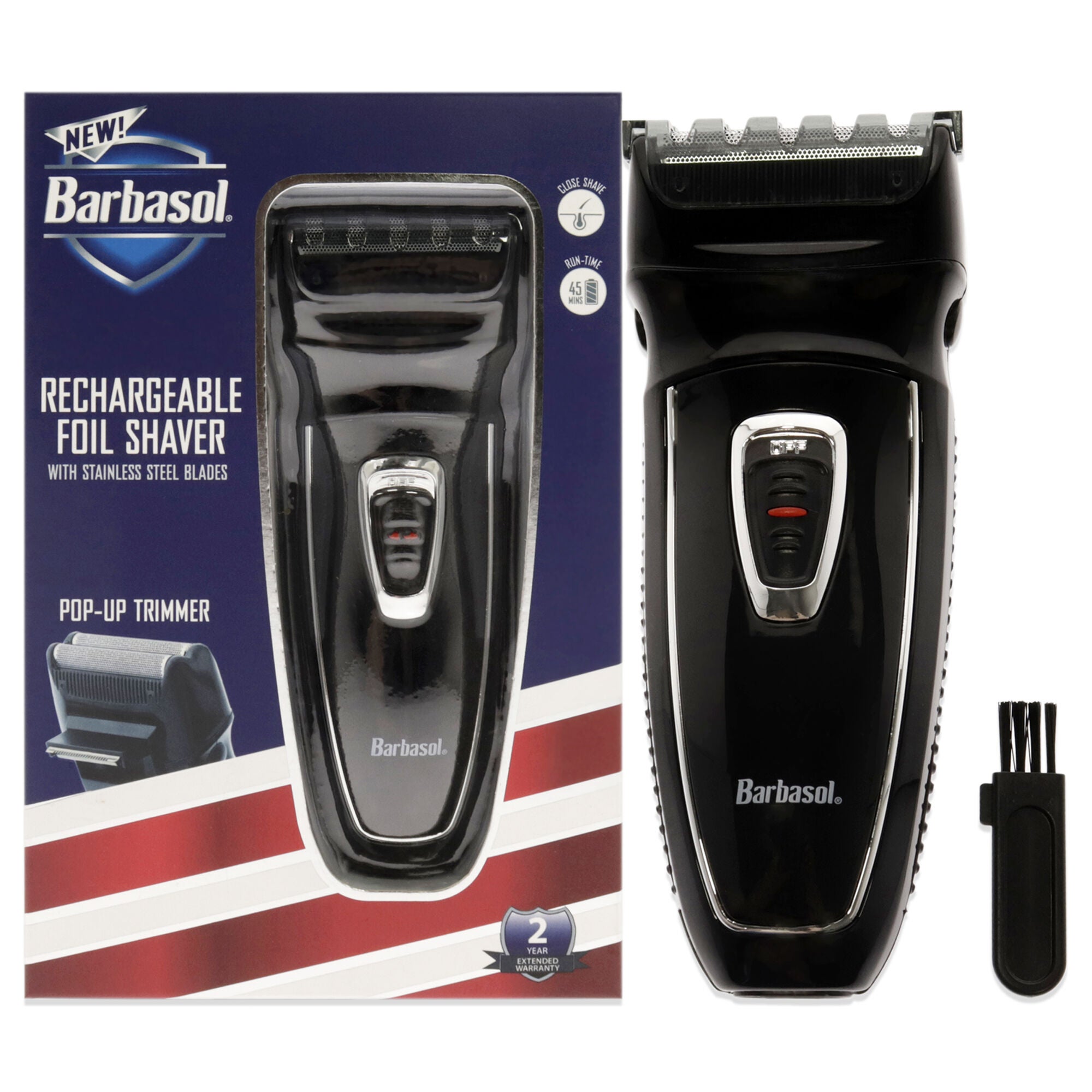 Rechargeable Foil Shaver With Pop-Up Trimmer by Barbasol for Men - 1 Pc Trimmer, , alternate image number 4