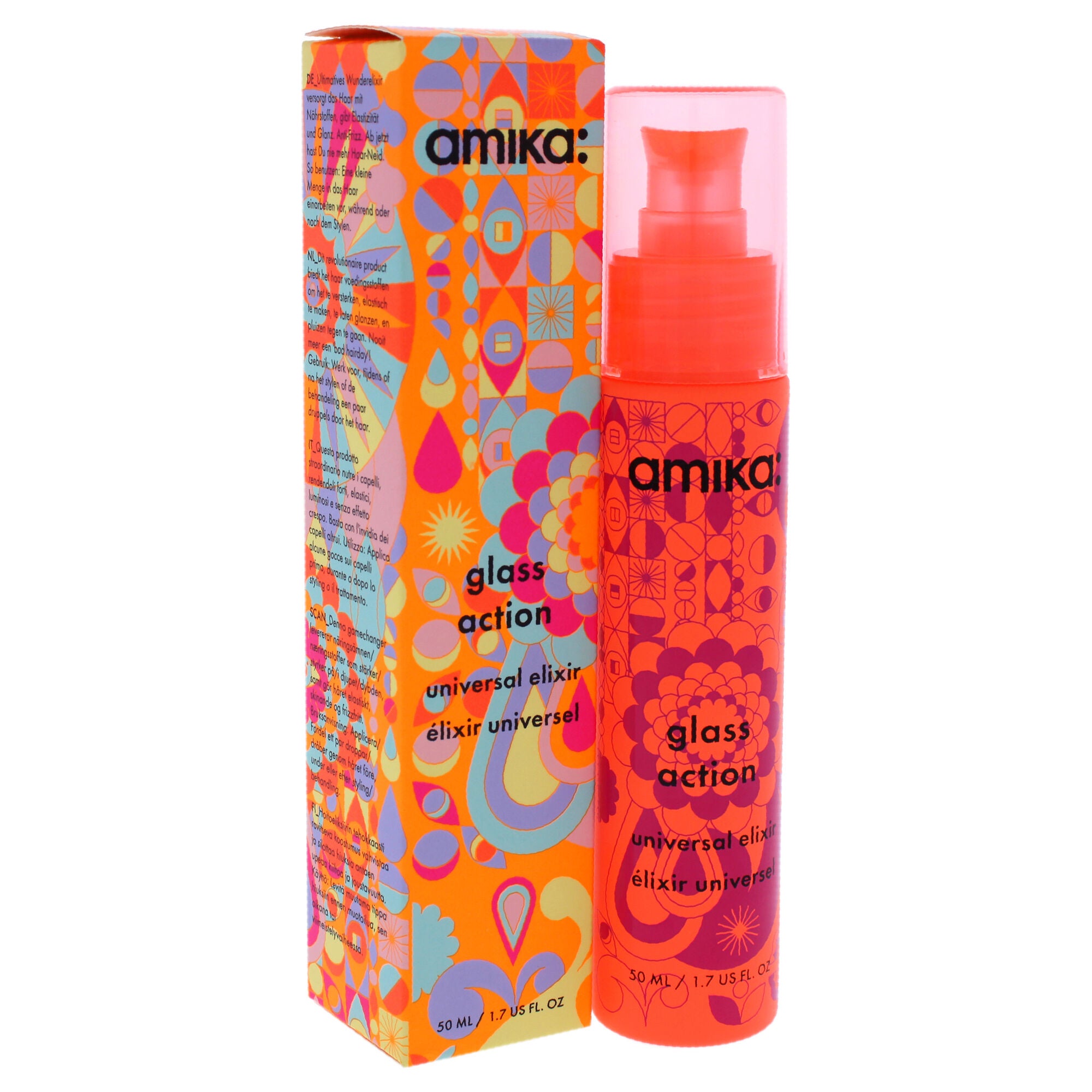 Glass Action Universal Elixir by Amika for Unisex - 1.7 oz Hair Oil, See Description, alternate image number 2