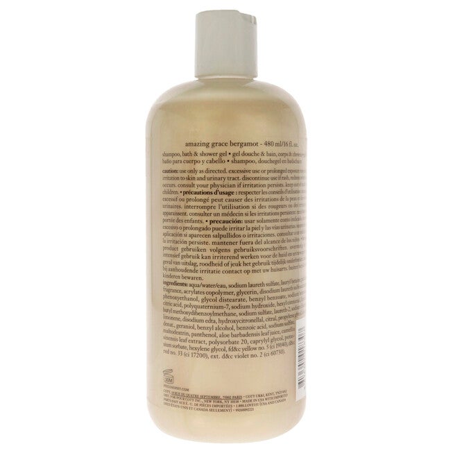 Amazing Grace Bergamot Shampoo Bath and Shower Gel by Philosophy for Unisex - 16 oz Shower Gel, See Description, alternate image number 2