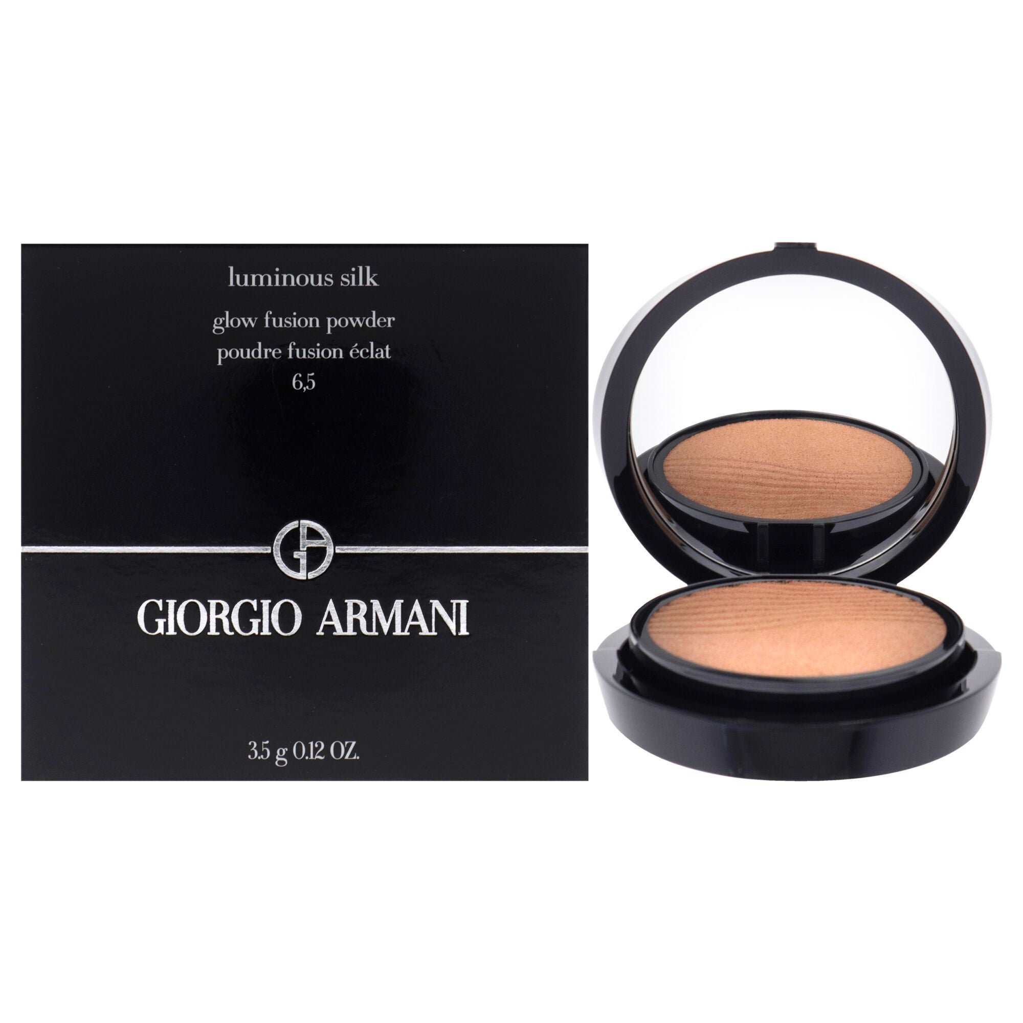 Luminous Silk Glow Fusion Powder 6.5 Medium Natural by Giorgio Armani for Women 0.12 oz Concealer Catherines