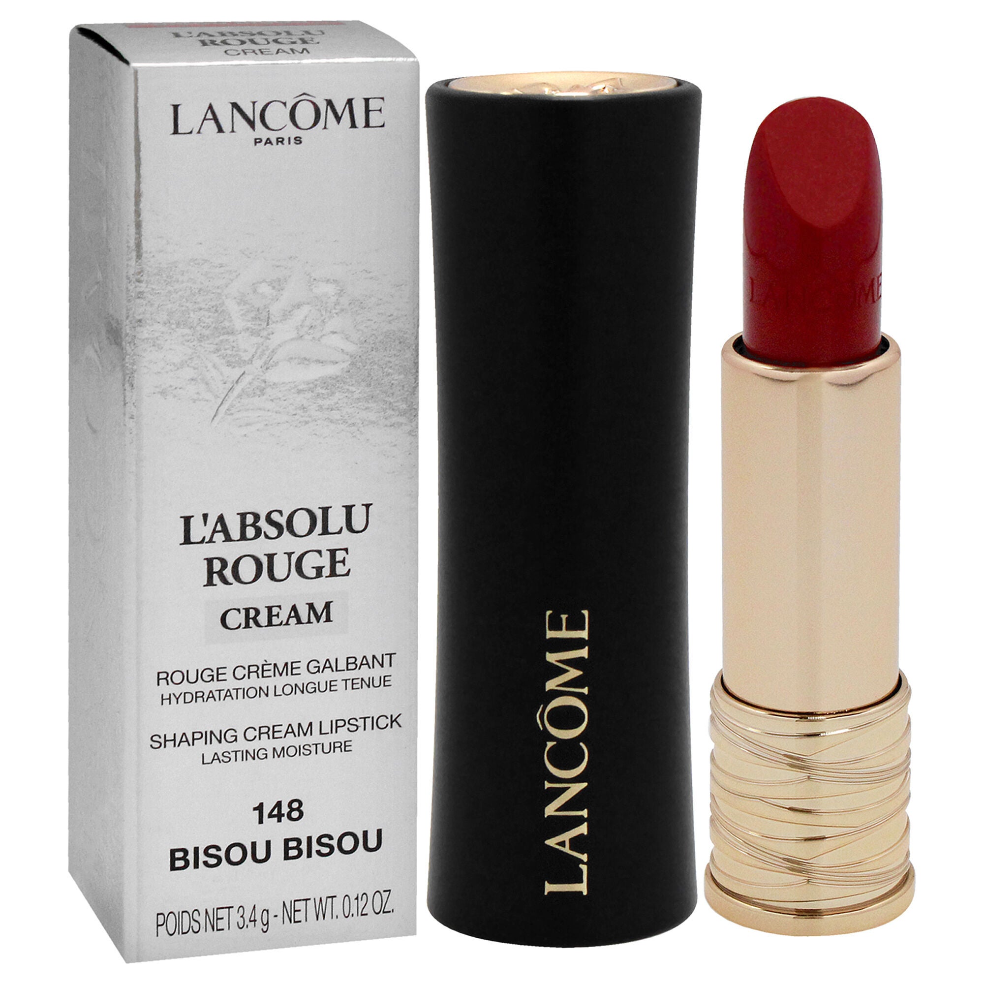 LAbsolu Rouge Cream Lipstick - 148 Bisou by Lancome for Women - 0.12 oz Lipstick, See Description, alternate image number 1