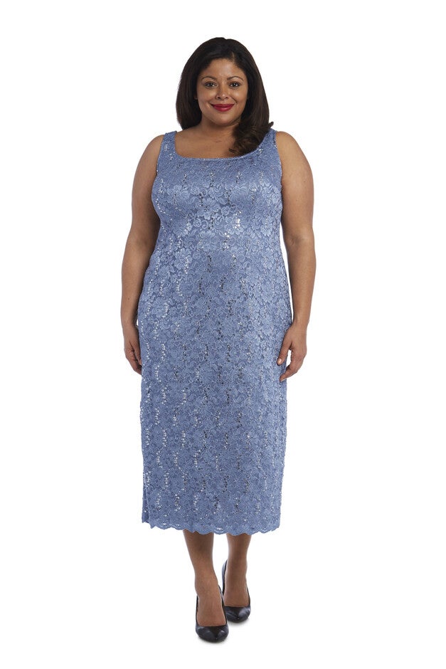 Lace Column Dress with Matching Lace Jacket, , alternate image number null