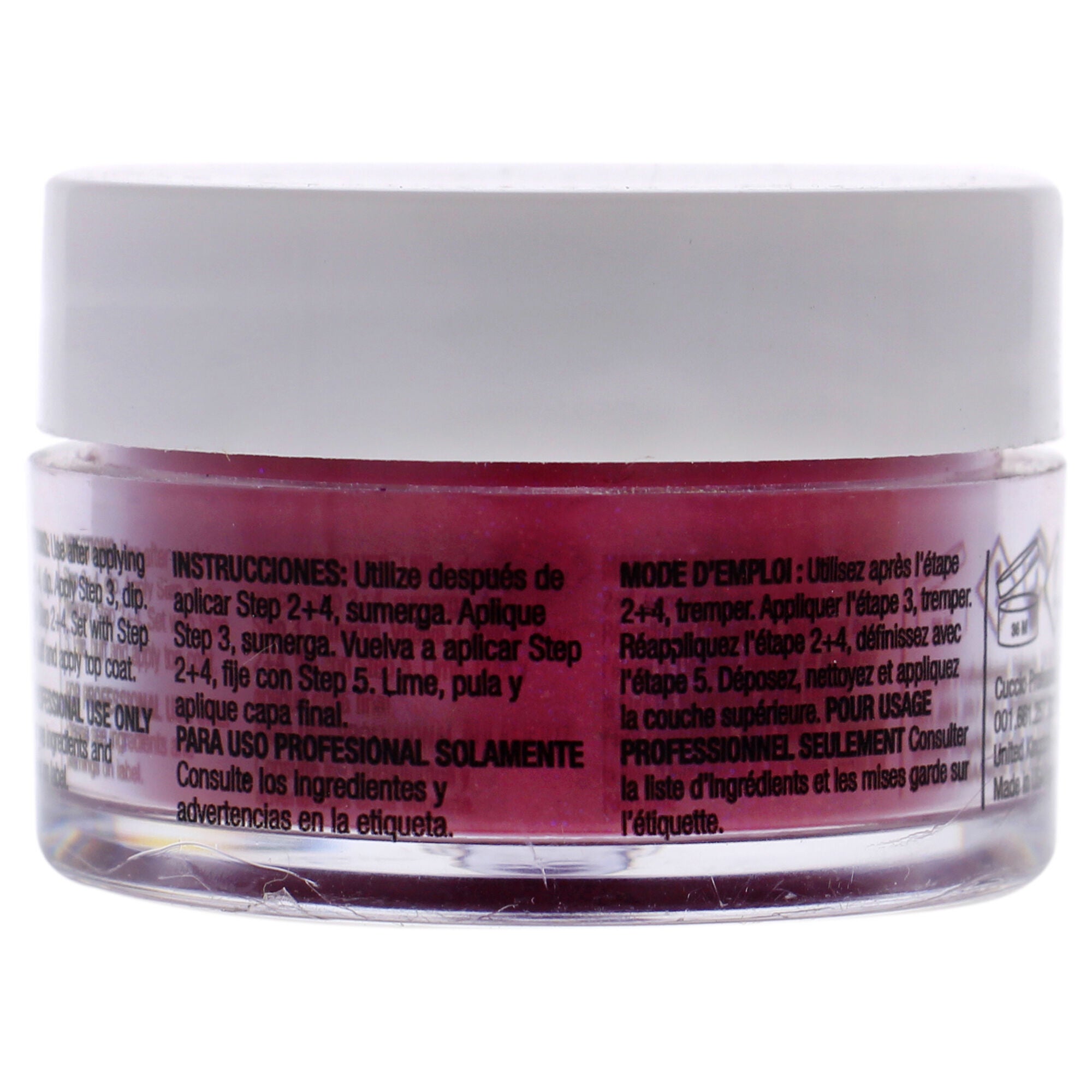Pro Powder Polish Nail Colour Dip System - Fuchsia With Rainbow Mica by Cuccio Colour for Women - 0.5 oz Nail Powder, , alternate image number 3