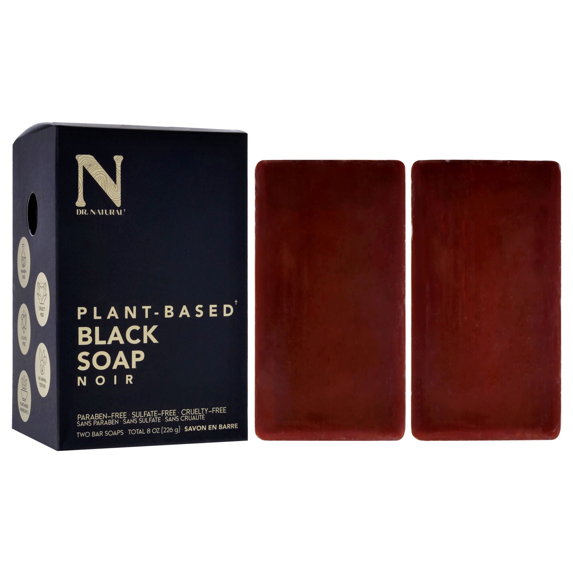 Bar Soap - Black by Dr. Natural for Unisex - 2 x 8 oz Soap, See Description, alternate image number 1