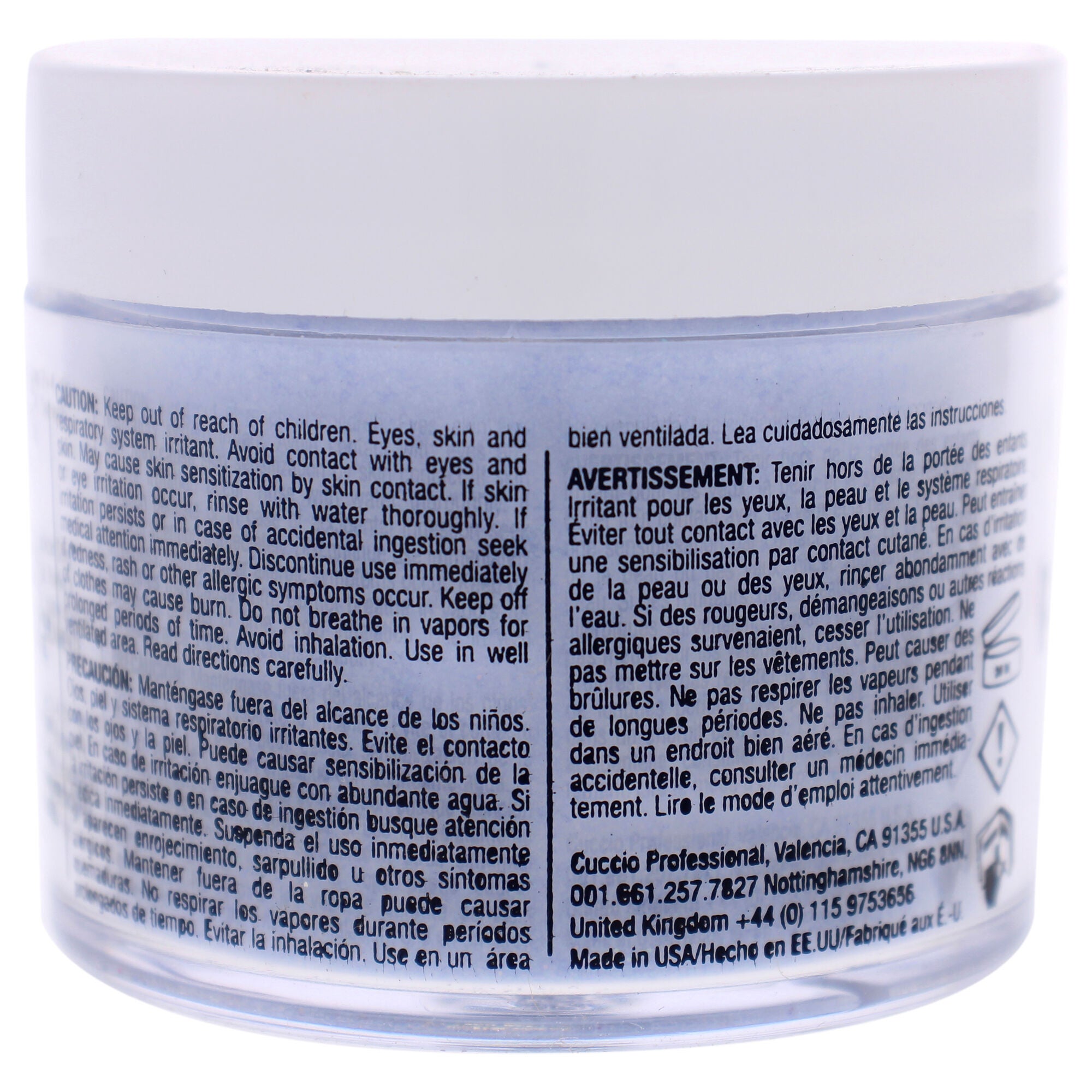 Pro Powder Polish Nail Colour Dip System - Baby Blue Glitter by Cuccio Colour for Women - 1.6 oz Nail Powder, , alternate image number 3