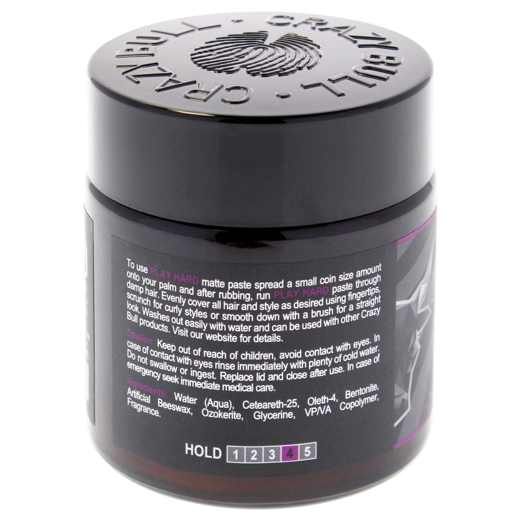 Play Hard Paste - Strong Matte by Crazy Bull Hair for Men - 3.38 oz Paste, See Description, alternate image number 1
