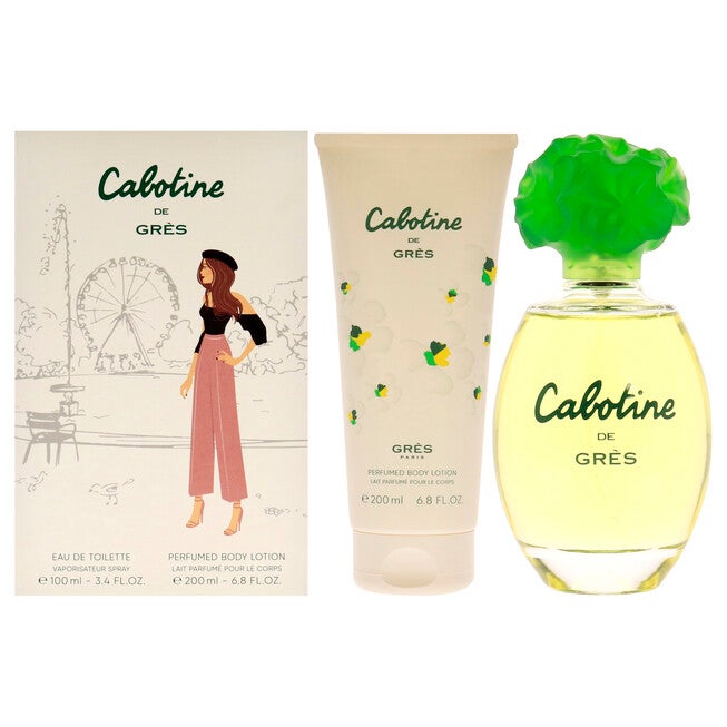 Cabotine by Parfums Gres for Women - 2 Pc Gift Set 3.4oz EDT Spray, 6.8oz Body Lotion, NA, hi-res image number null