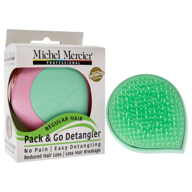Pack and Go Detangler Regular Hair - Green-Pink by Michel Mercier for Unisex - 1 Pc Hair Brush, NA, alternate image number null