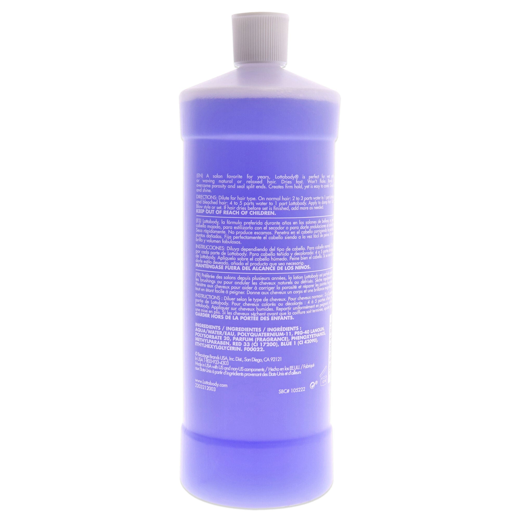 Professional Concentrated Setting Lotion by Lottabody for Unisex - 32 oz Lotion, See Description, alternate image number 1