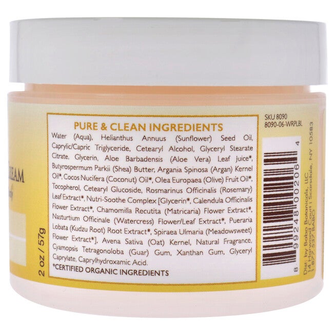 Miracle Moisturizing Cream for Very Dry Sensitive Skin by Babo Botanicals for Unisex - 2 oz Cream, NA, alternate image number null