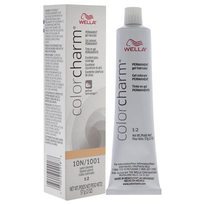 Color Charm Permanent Hair Color Gel - 10N 1001 Satin Blonde by Wella for Unisex - 2 oz Hair Color, , alternate image number null