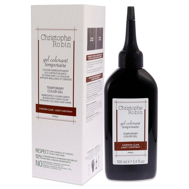 Temporary Color Gel - Light Chestnut by Christophe Robin for Men - 3.4 oz Hair Color, NA, alternate image number null
