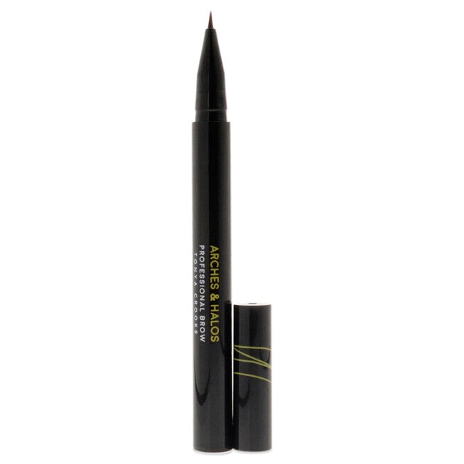 Angled Bristle Tip Waterproof Brow Pen - Auburn by Arches and Halos for Women - 0.051 oz Eyebrow Pencil, NA, alternate image number null