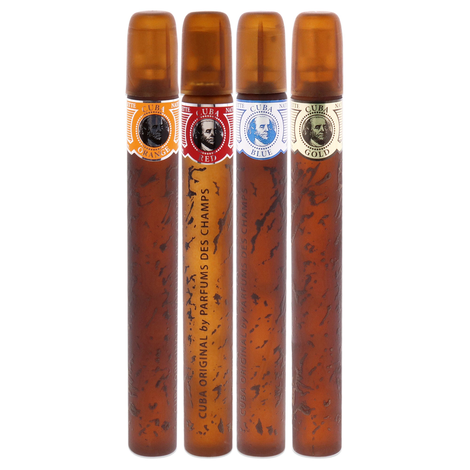 Cuba by Cuba for Men - 4 Pc Gift Set 1.17oz Cuba Gold, 1.17oz Cuba Blue, 1.17oz Cuba Red, 1.17oz Cuba Orange, See Description, alternate image number 1