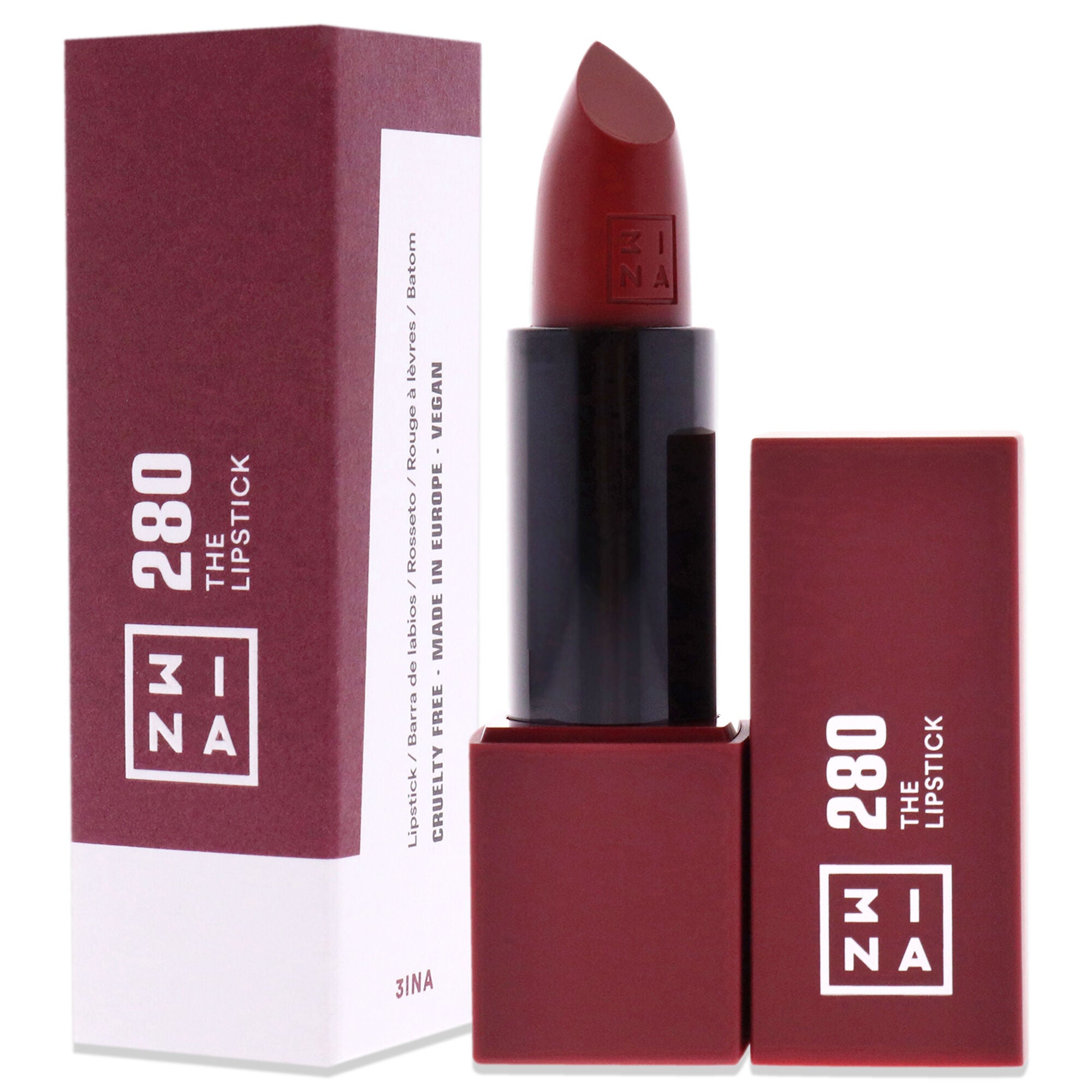 The Lipstick - 280 Shiny Dark Red by 3INA for Women - 0.11 oz Lipstick, See Description, alternate image number 3