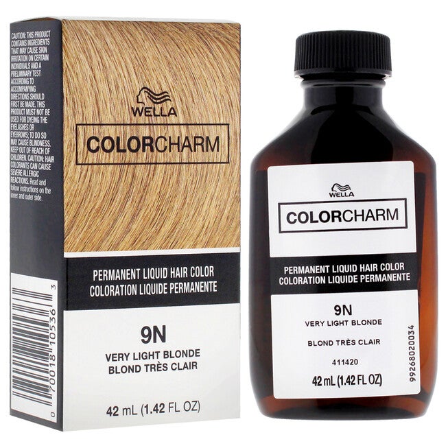 Color Charm Permanent Liquid Hair Color - 9N Very Light Blonde by Wella for Unisex - 1.42 oz Hair Color, NA, alternate image number null