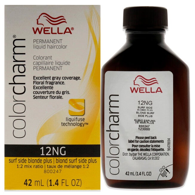 Color Charm Permanent Liquid Haircolor - 12NG Surf Side Blonde Plus by Wella for Unisex - 1.4 oz Hair Color, NA, hi-res image number null