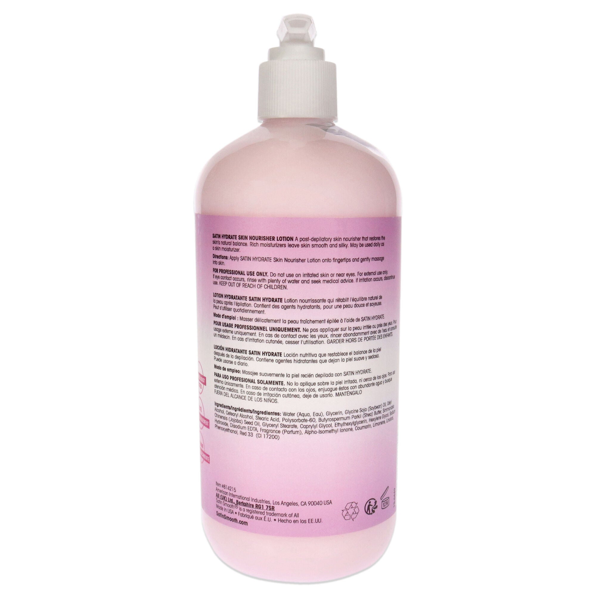 Satin Hydrate Skin Nourisher Lotion by Satin Smooth for Women - 16 oz Lotion, See Description, alternate image number 1