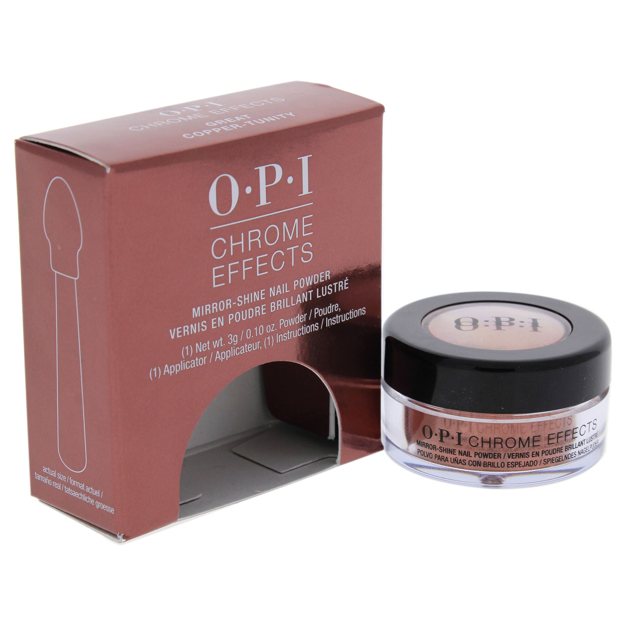 Chrome Effects Mirror Shine Nail Powder - Great Copper-Tunity by OPI for Women - 0.1 oz Nail Powder, See Description, alternate image number 2