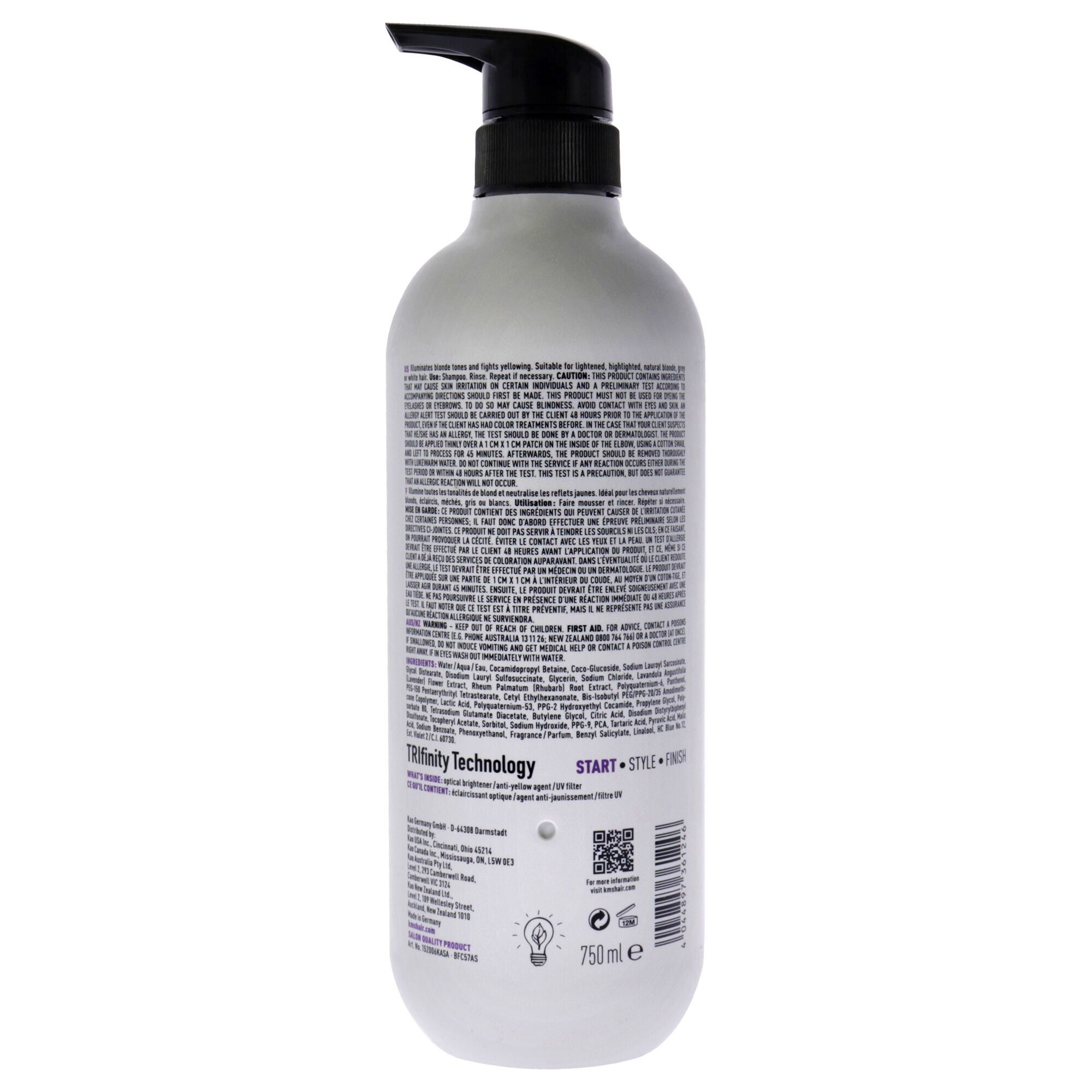 Color Vitality Blonde Shampoo by KMS for Unisex - 25.3 oz Shampoo, , alternate image number 4