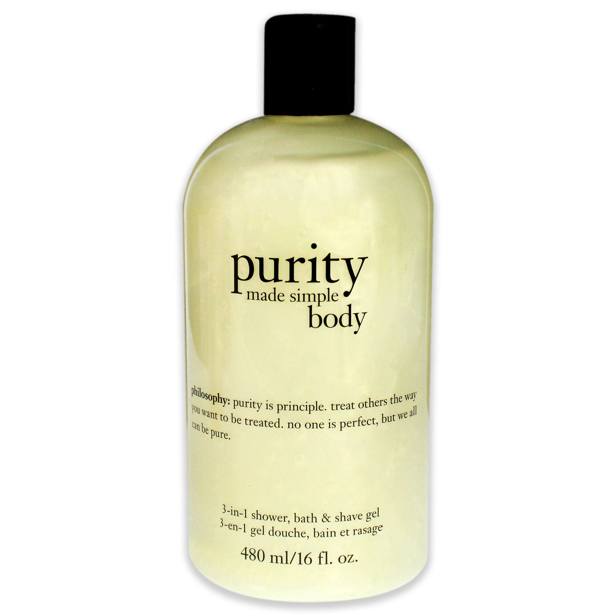 Purity Made Simple Body 3-in-1 Shower Bath & Shave Gel by Philosophy for Unisex - 16 oz Shower & Shave Gel, See Description, hi-res image number 0