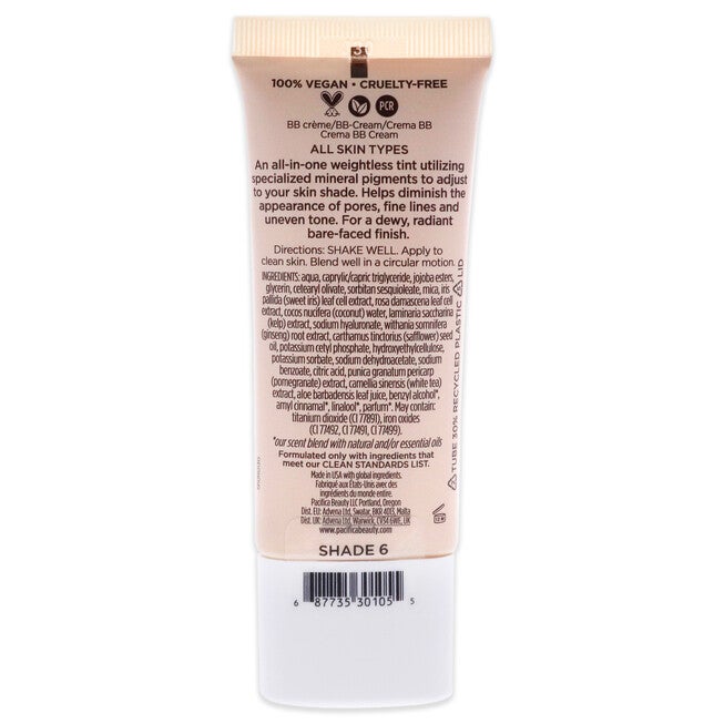 Alight Multi-Mineral BB Cream - 6 Medium by Pacifica for Women - 1 oz Makeup, , alternate image number null