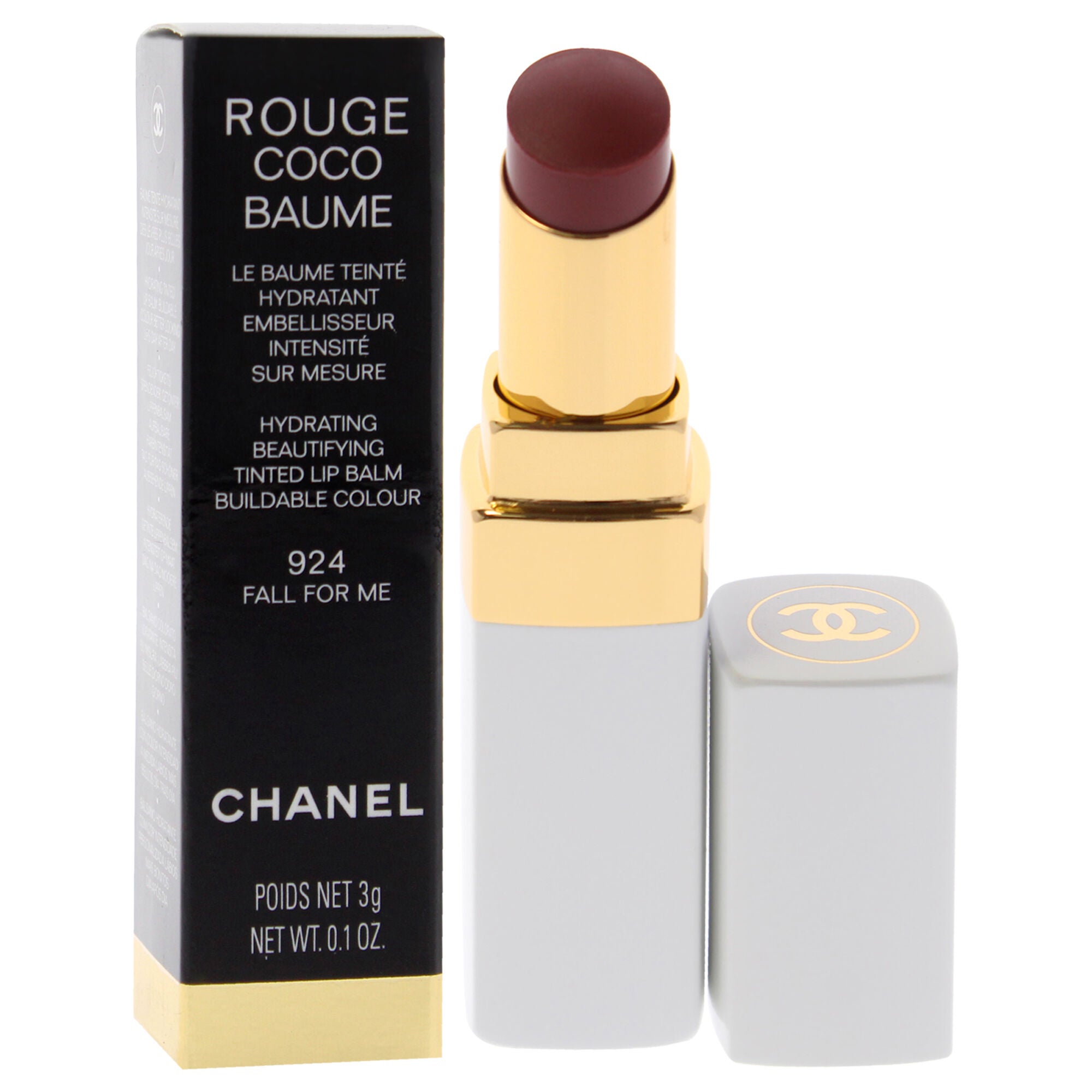 Rouge Coco Baume Hydrating Beautifying Tinted - 924 Fall For Me by Chanel for Women - 0.11 oz Lip Balm, See Description, alternate image number 2