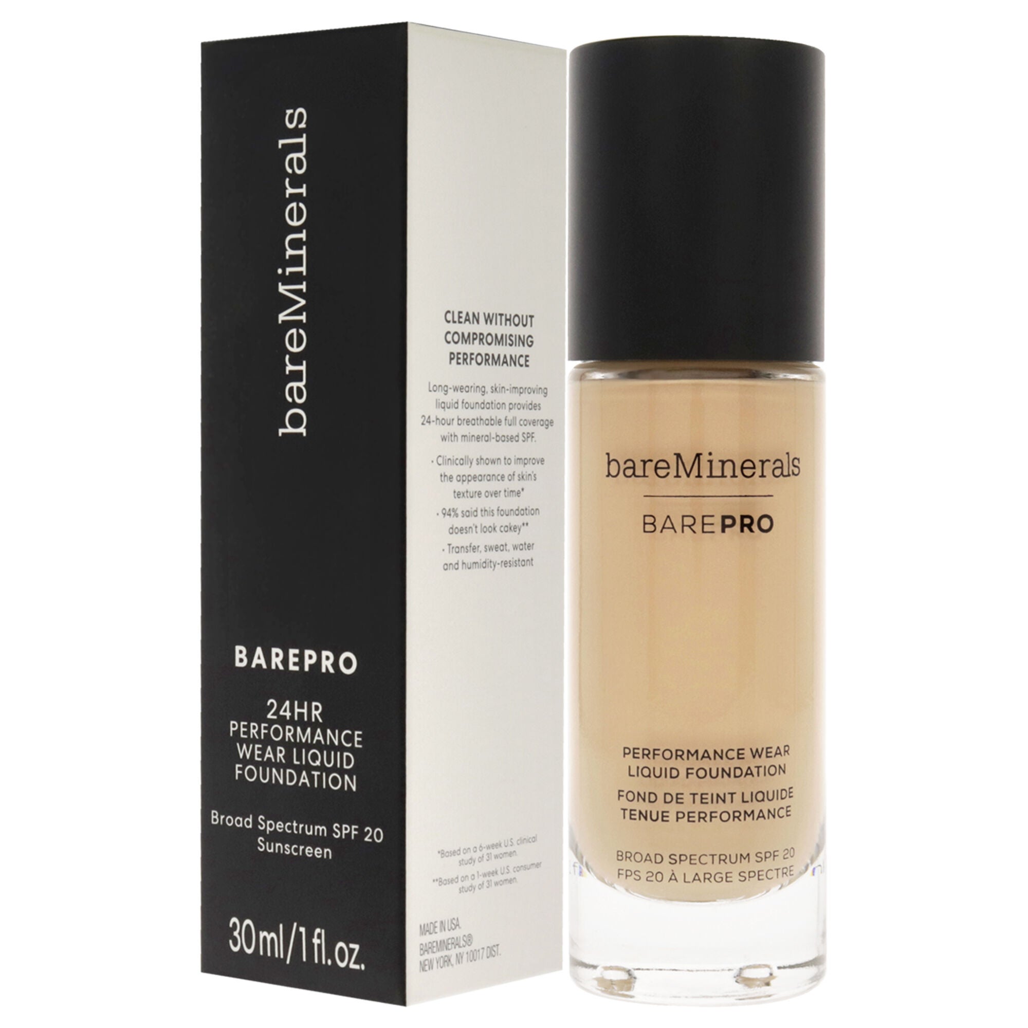 Barepro Performance Wear Liquid Foundation SPF 20 - 11 Natural by bareMinerals for Women - 1 oz Foundation, See Description, alternate image number 3