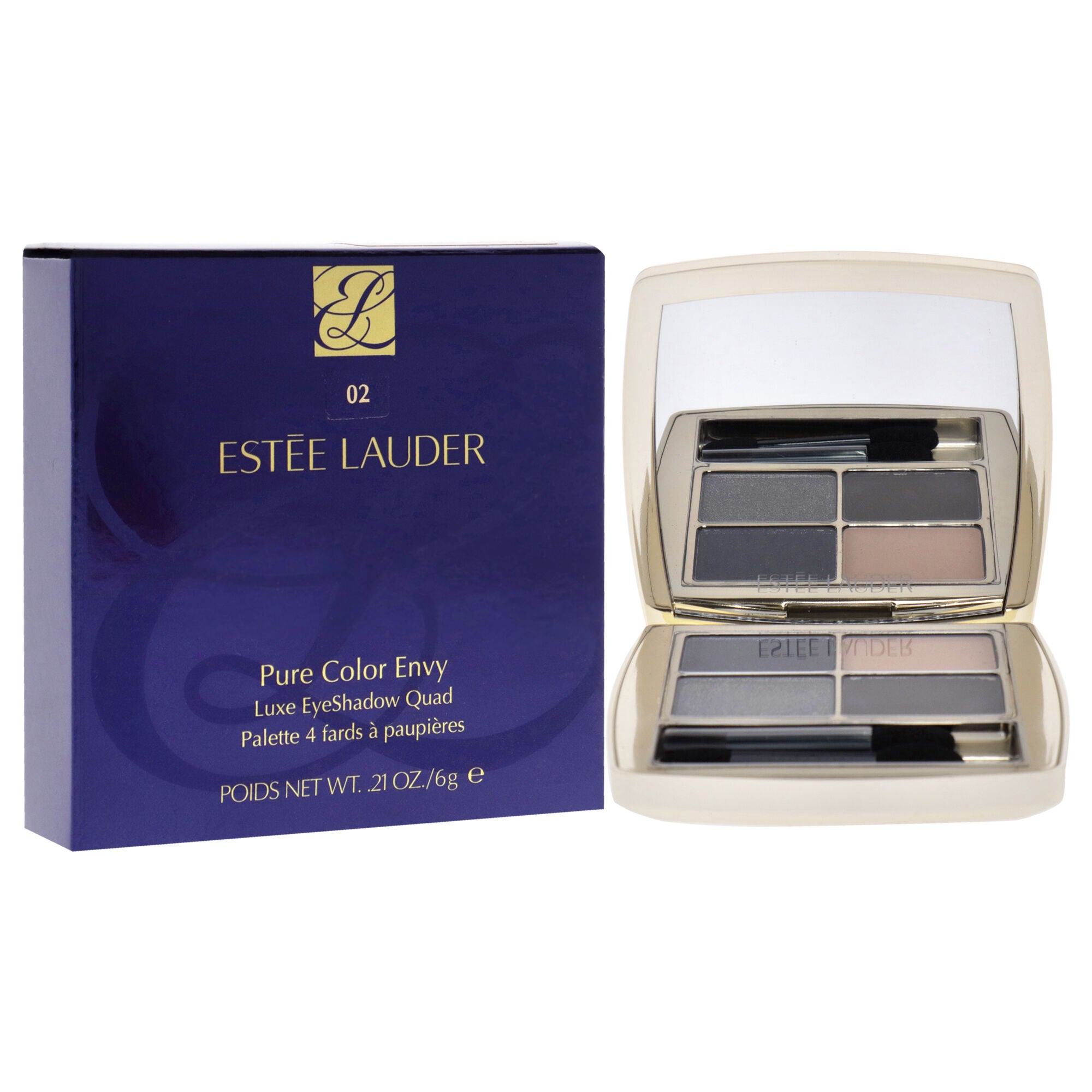 Pure Color Envy Luxe Eyeshadow Quad - 02 Indigo Night by Estee Lauder for Women - 0.28 oz Eye Shadow, See Description, alternate image number 2