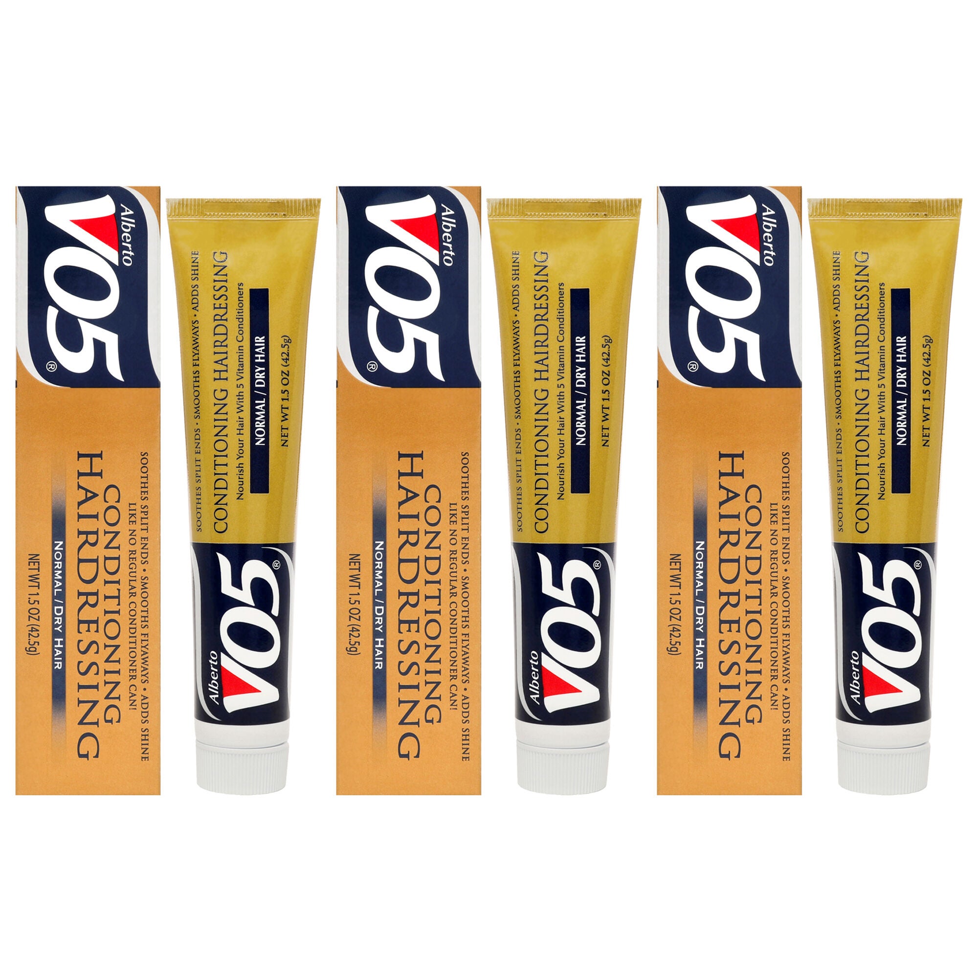 Conditioning Hairdressing - Normal to Dry Hair by Alberto VO5 for Unisex - 1.5 oz Conditioner - Pack of 3, White, hi-res image number 0