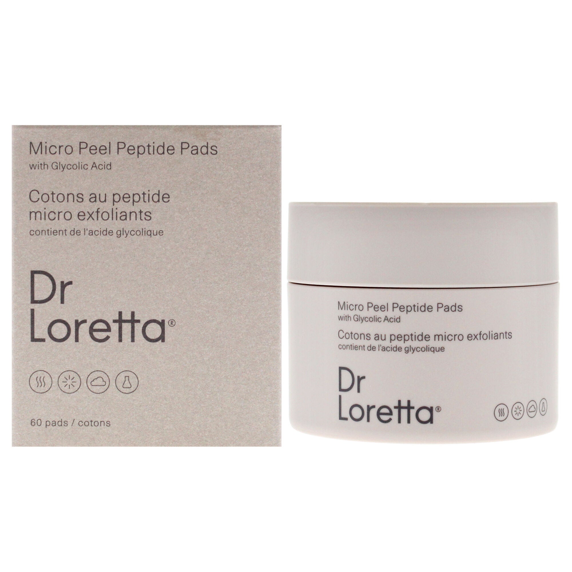 Micro Peel Peptide Pads by Dr. Loretta for Unisex - 60 Pc Pads, See Description, hi-res image number 0