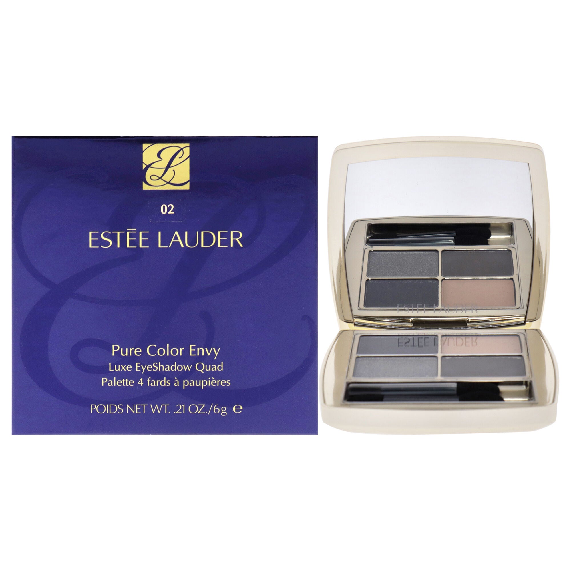 Pure Color Envy Luxe Eyeshadow Quad - 02 Indigo Night by Estee Lauder for Women - 0.28 oz Eye Shadow, See Description, hi-res image number 0