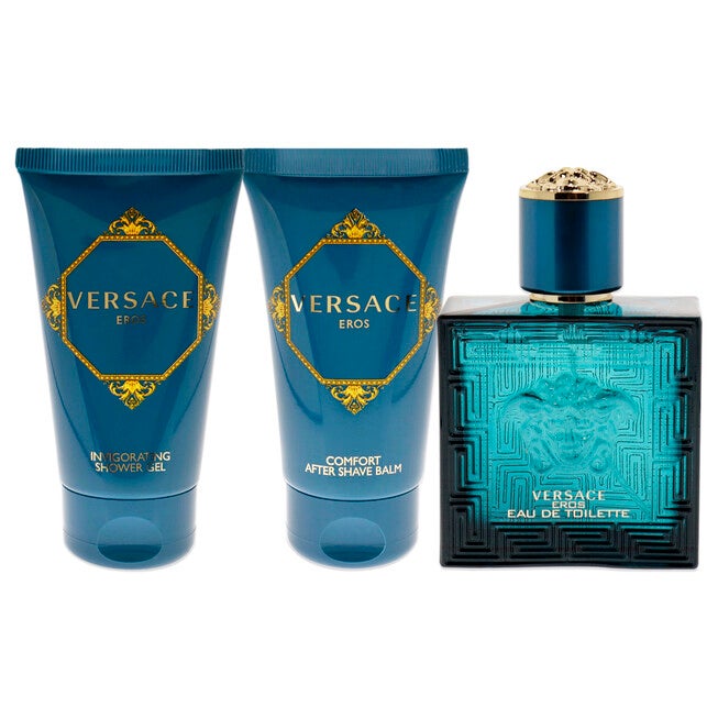 Versace Eros by Versace for Men - 3 Pc Gift Set 1.7 oz EDT Spray, 1.7 oz Comfort After Shave Balm, 1.7 oz Invigorating Shower Gel, , alternate image number 4