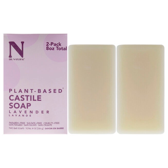 Castile Bar Soap - Lavender by Dr. Natural for Unisex - 2 x 8 oz Soap, NA, hi-res image number null