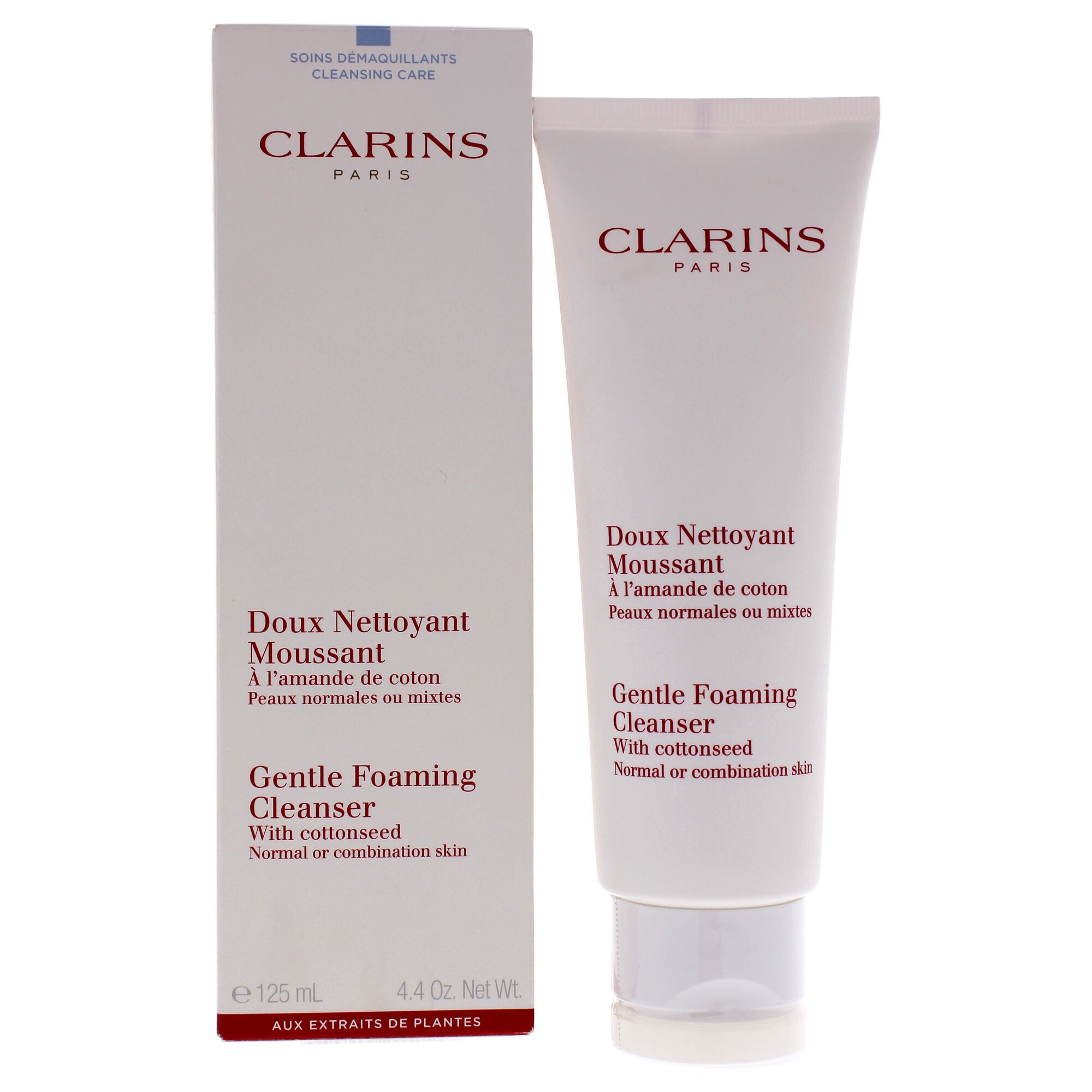 Gentle Foaming Cleanser With Cottonseed (Normal / Combination Skin by Clarins for Unisex - 4.4 oz Foaming Cleanser, See Description, hi-res image number 0