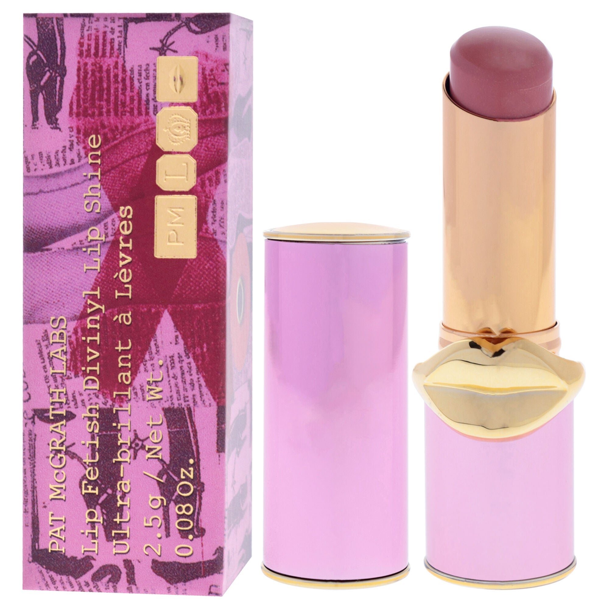 Lip Fetish Divinyl Lip Shine - Nude Venus by Pat Mcgrath Labs for Women - 0.08 oz Lipstick, Pink, alternate image number 3