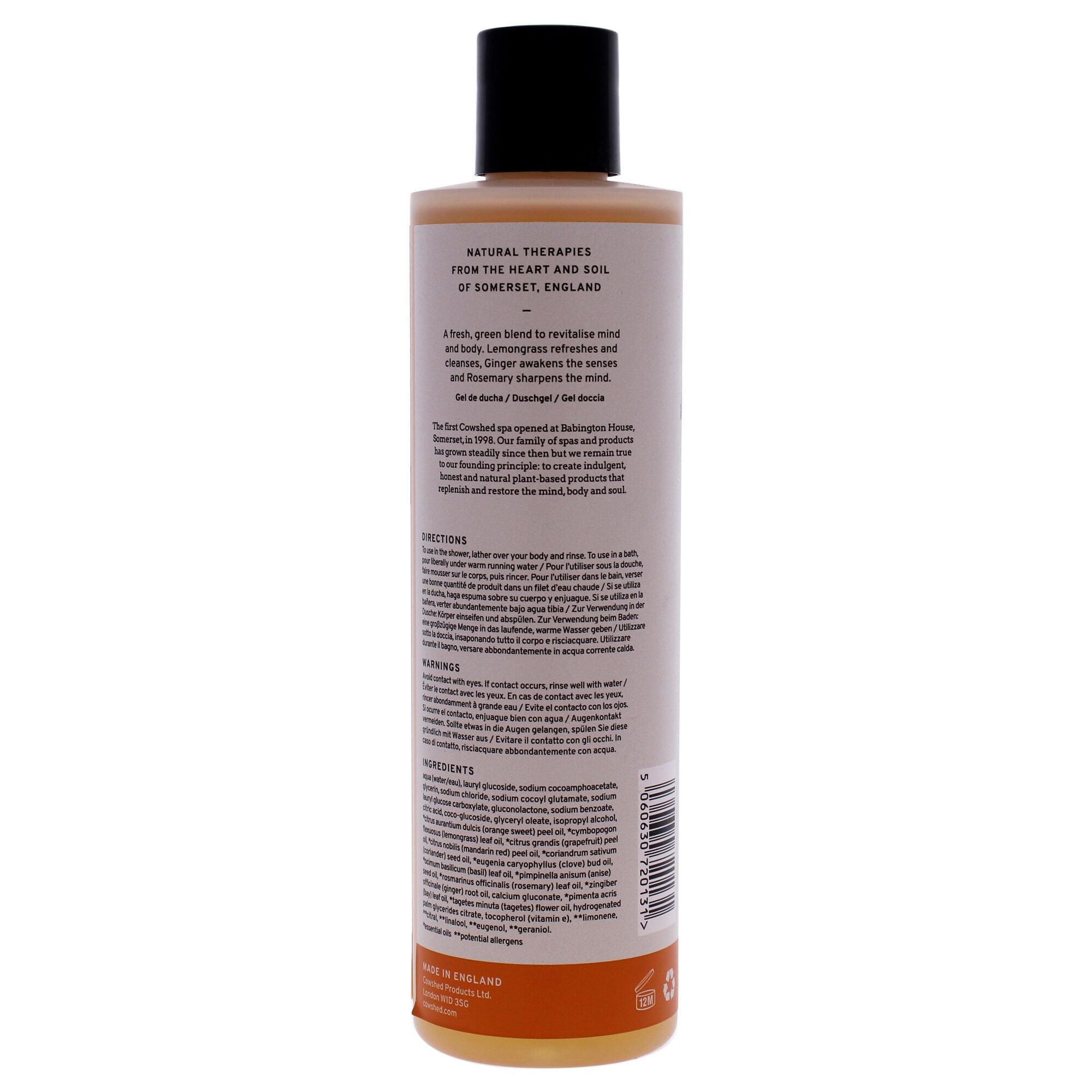 Active Invigorating Bath and Shower Gel by Cowshed for Unisex - 10.14 oz Shower Gel, See Description, alternate image number 2