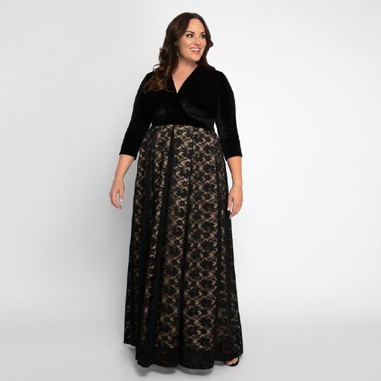Victoria Velvet Evening Gown, , alternate image number null