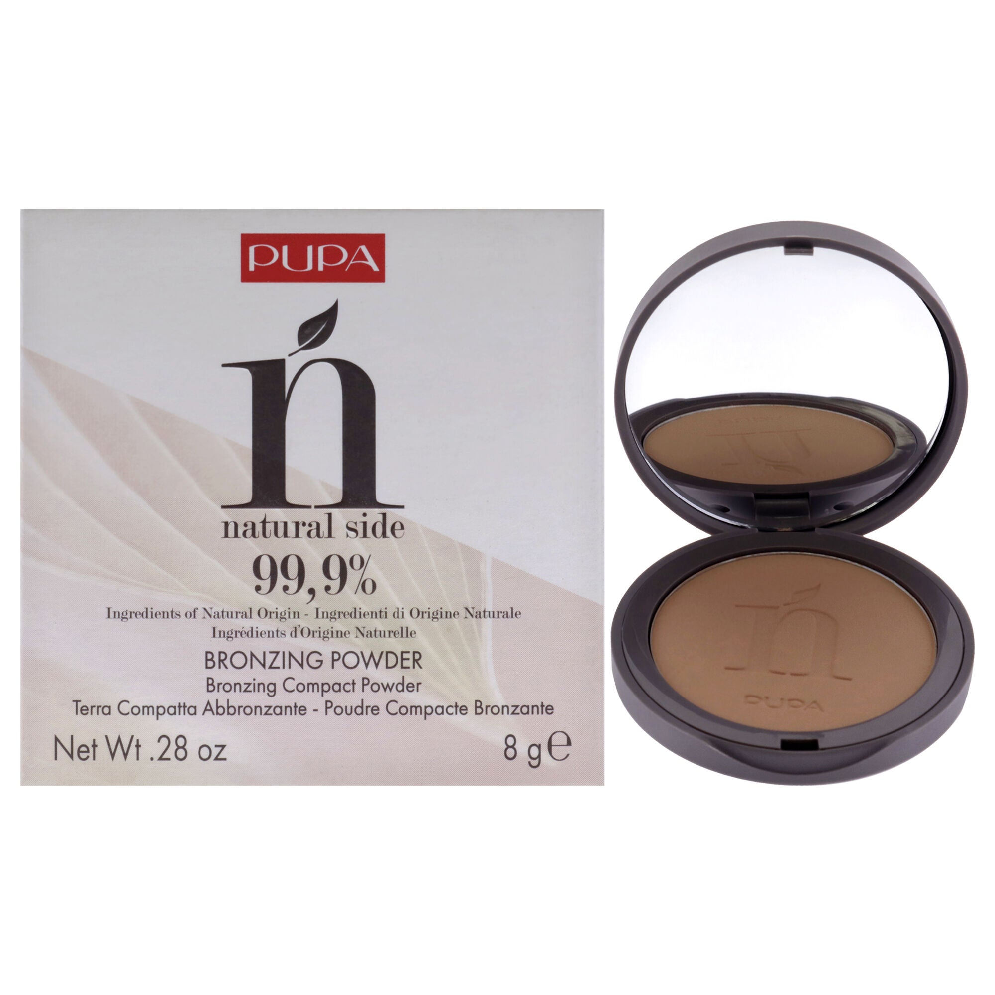 Natural Side Bronzing Powder - 001 Light Bronze by Pupa Milano for Women - 0.28 oz Powder, See Description, hi-res image number 0