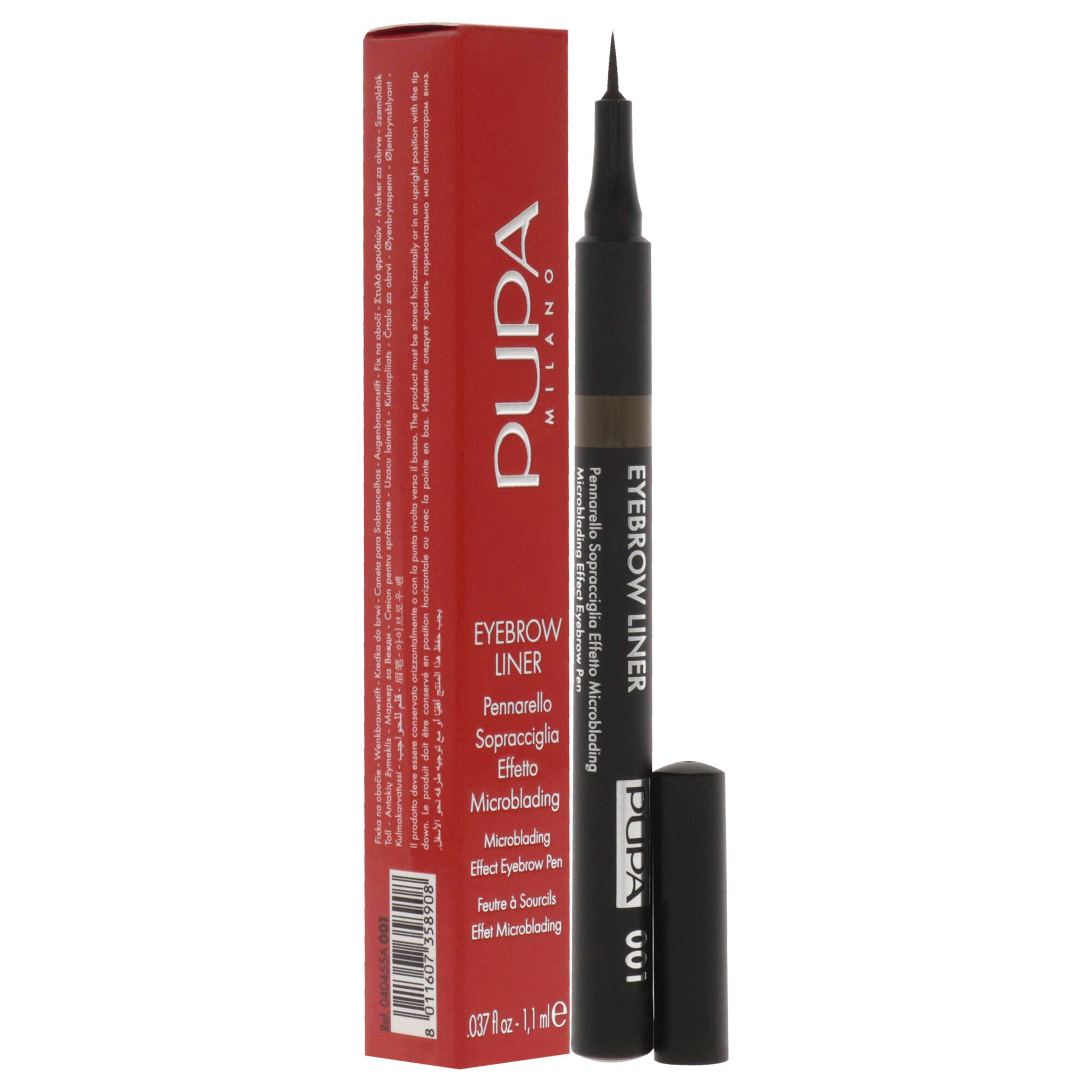 Eyebrow Liner Pen - 001 Ash Brown by Pupa Milano for Women - 0.037 oz Eyebrow, , alternate image number 6