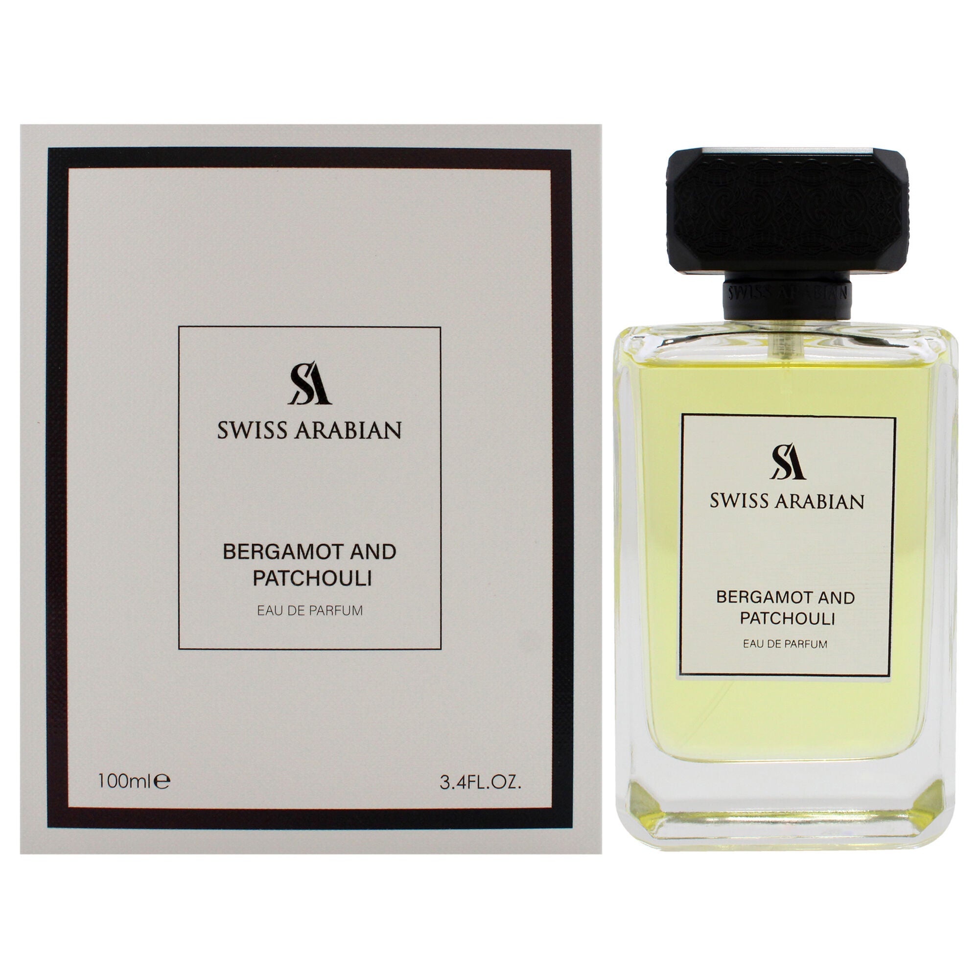 Bergamot and Patchouli by Swiss Arabian for Men - 3.4 oz EDP Spray, See Description, hi-res image number 0