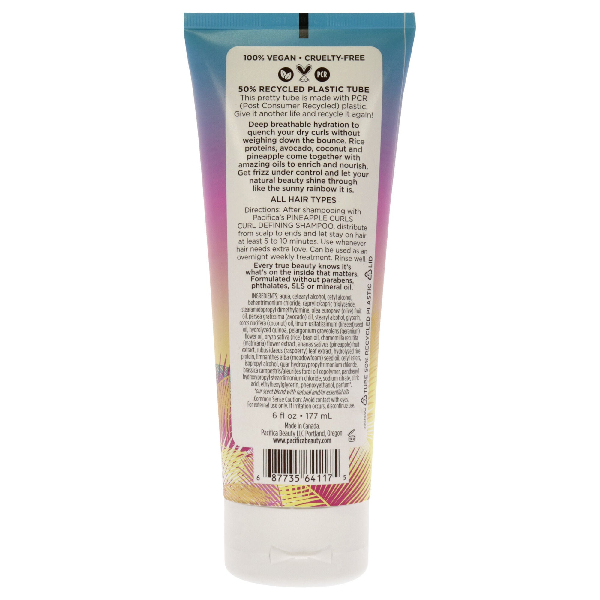 Hydrate Curl Nourishing Mask - Pineapple by Pacifica for Women - 6 oz Masque, See Description, alternate image number 2