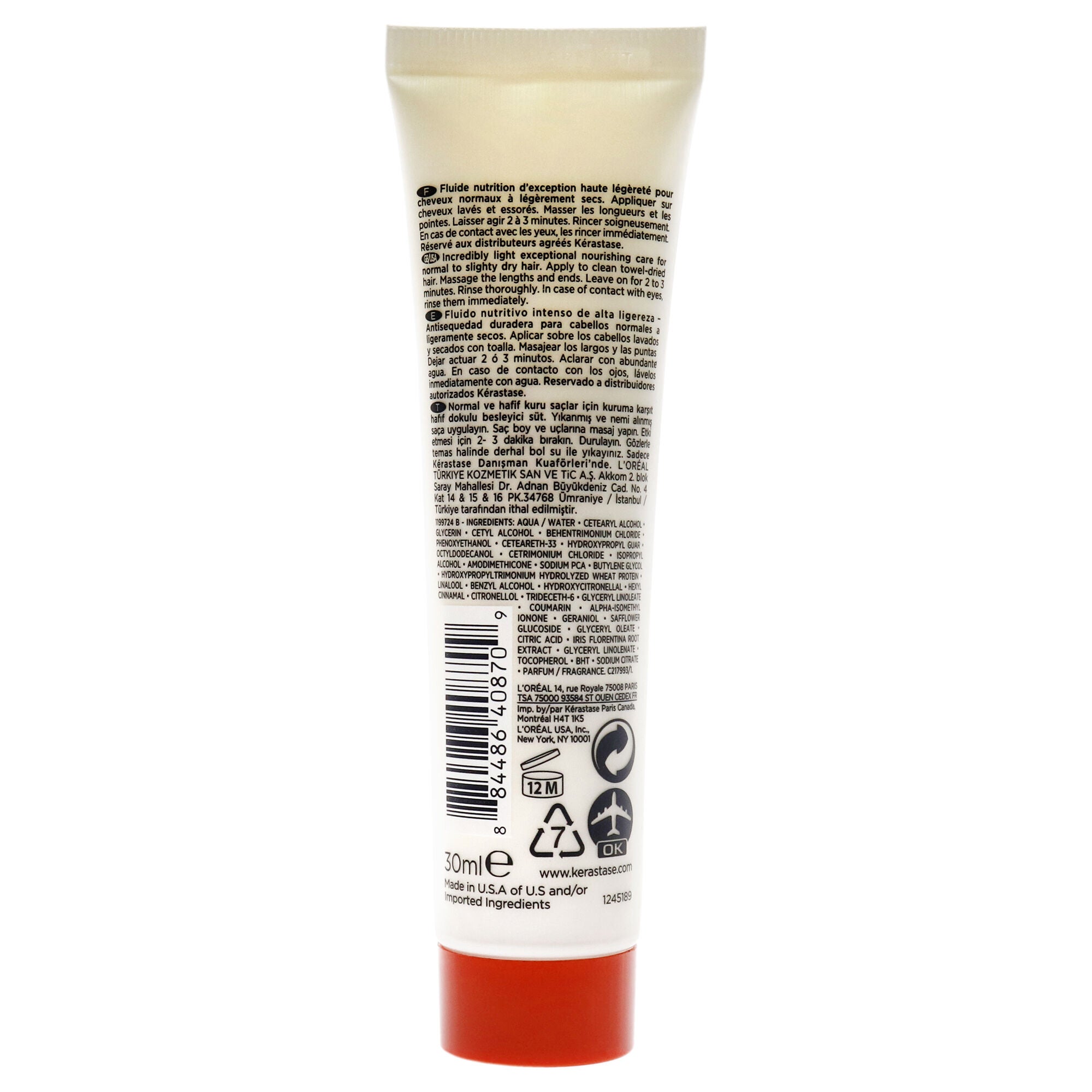 Nutritive Lait Vital Irisome Exceptional Nutrition Care by Kerastase for Unisex - 1 oz Conditioner, White, alternate image number 1