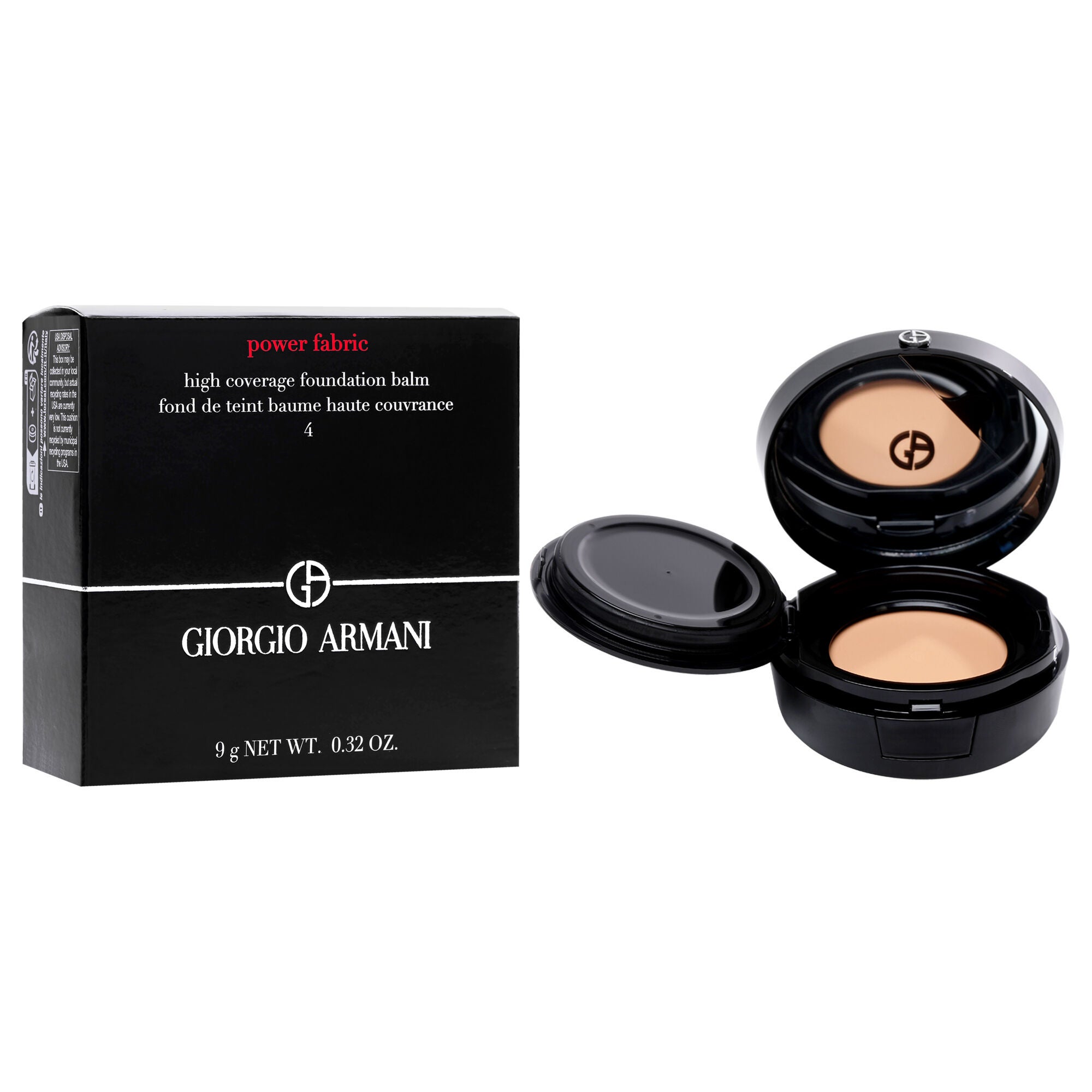 Power Fabric High Coverage Foundation Balm - 04 Deauville by Giorgio Armani for Women - 0.32 oz Foundation, See Description, alternate image number 1